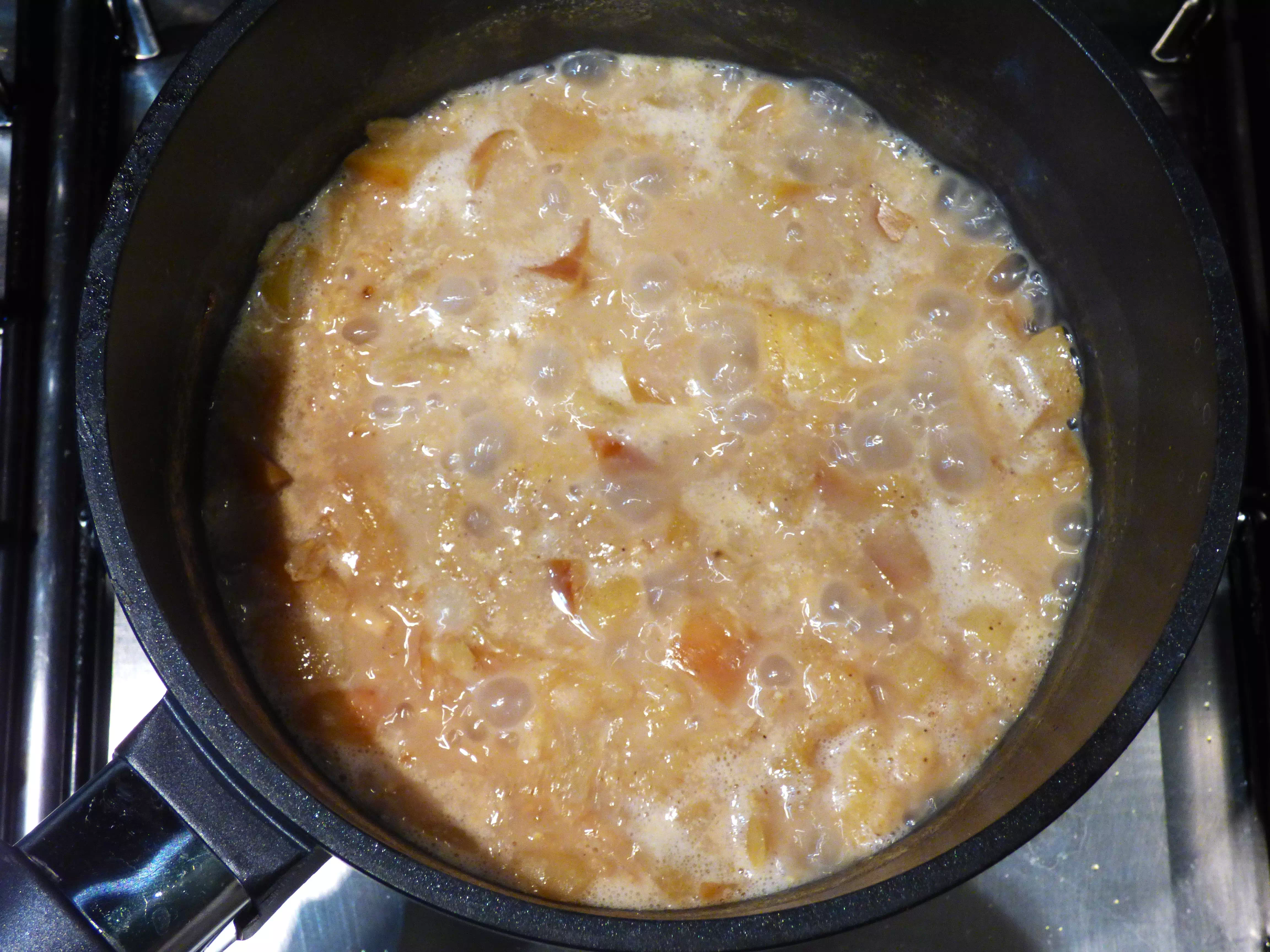 Foto porridge vegano di mele e cannella