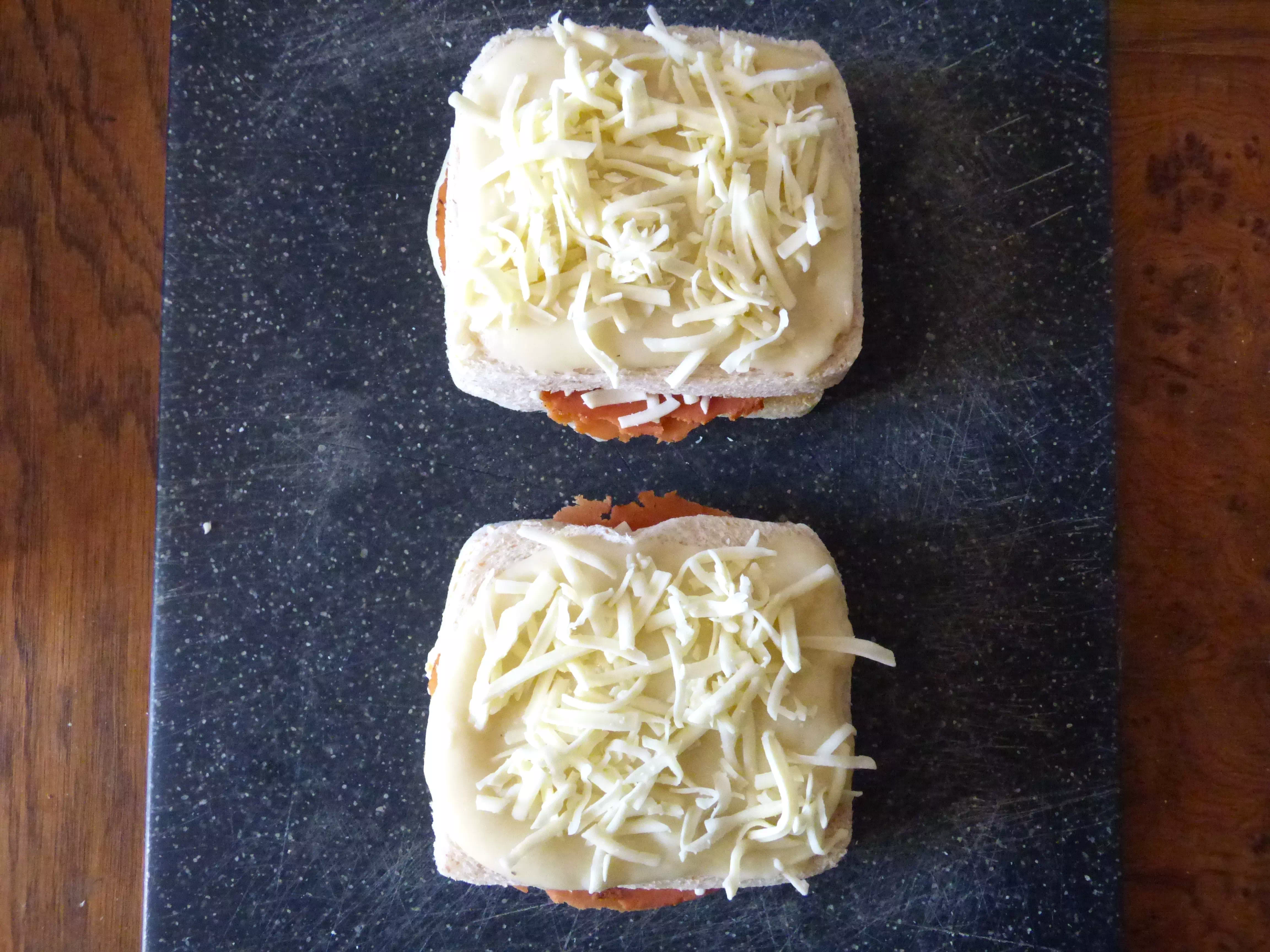 Foto croque monsieur vegano